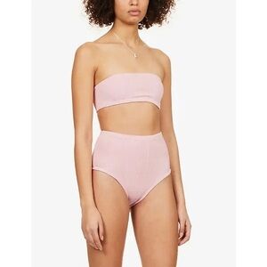 Hunza G - Edie Nile Bikini Set - Metallic Dusty Pink